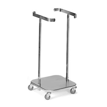 Stojan na odpadové vrecia, s kolieskami, 60 L, galvanizovaný obrázok