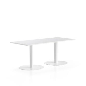 Stôl ALVA, 1800x800x720 mm, biela, biela obrázok