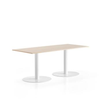 Stôl ALVA, 1800x800x720 mm, biela, breza obrázok