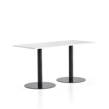 Stôl ALVA, 1800x800x900 mm, antracit, biela obrázok