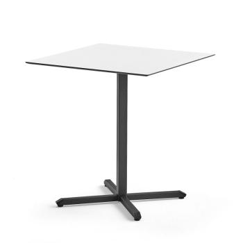 Stôl BECKY, 680x680x720 mm, čierna/biela obrázok
