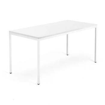 Stôl MODULUS, 1600x800 mm, biela konštrukcia, biely obrázok