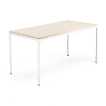 Stôl MODULUS, 1600x800 mm, biela konštrukcia, breza obrázok