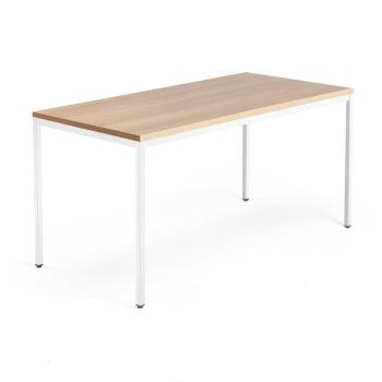 Stôl MODULUS, 1600x800 mm, biela konštrukcia, dub obrázok