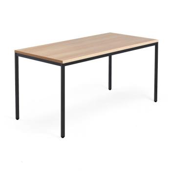 Stôl MODULUS, 1600x800 mm, čierna konštrukcia, dub obrázok