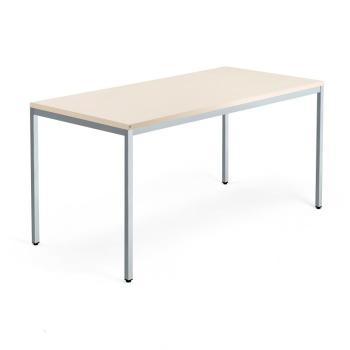 Stôl MODULUS, 1600x800 mm, strieborná konštrukcia, breza obrázok