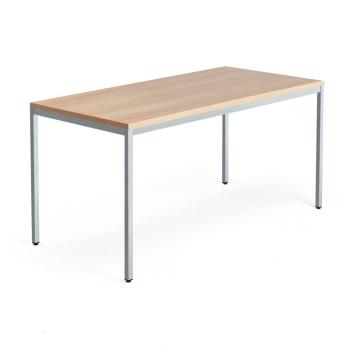 Stôl MODULUS, 1600x800 mm, strieborná konštrukcia, dub obrázok