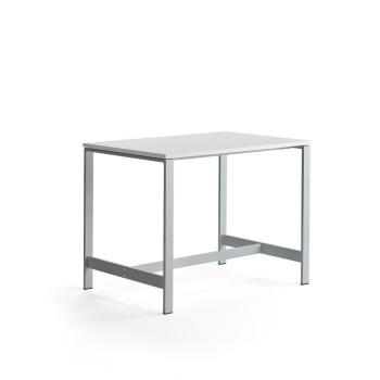 Stôl VARIOUS, 1200x800x900 mm, strieborná, biela obrázok