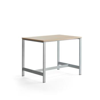 Stôl VARIOUS, 1200x800x900 mm, strieborná, dub obrázok