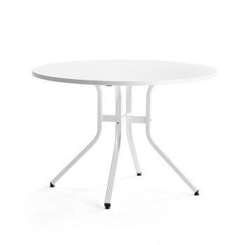 Stôl VARIOUS, Ø1100x740 mm, biela, biela obrázok