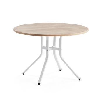 Stôl VARIOUS, Ø1100x740 mm, biela, dub obrázok
