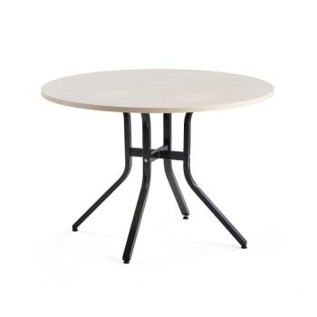 Stôl VARIOUS, Ø1100x740 mm, čierna, breza obrázok