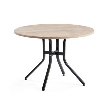 Stôl VARIOUS, Ø1100x740 mm, čierna, dub obrázok