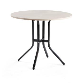 Stôl VARIOUS, Ø1100x900 mm, čierna, breza obrázok