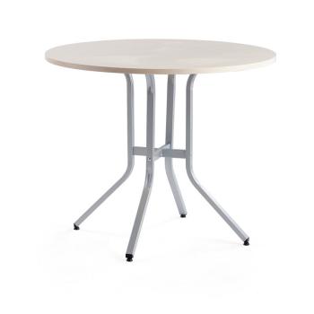 Stôl VARIOUS, Ø1100x900 mm, strieborná, breza obrázok