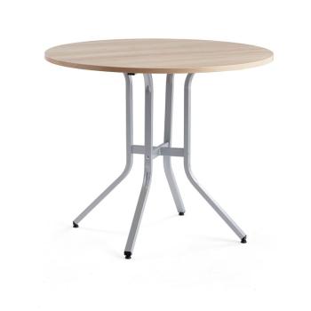 Stôl VARIOUS, Ø1100x900 mm, strieborná, dub obrázok