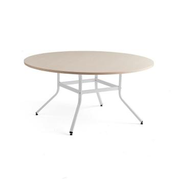 Stôl VARIOUS, Ø1600 mm, výška 740 mm, biela, breza obrázok