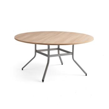 Stôl VARIOUS, Ø1600 mm, výška 740 mm, strieborná, dub obrázok