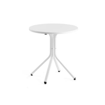 Stôl VARIOUS, Ø700x740 mm, biela, biela obrázok