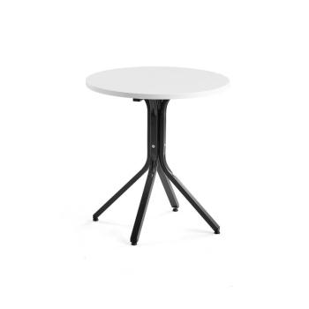 Stôl VARIOUS, Ø700x740 mm, čierna, biela obrázok