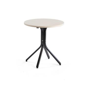 Stôl VARIOUS, Ø700x740 mm, čierna, breza obrázok