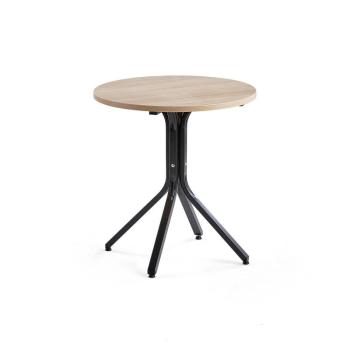 Stôl VARIOUS, Ø700x740 mm, čierna, dub obrázok