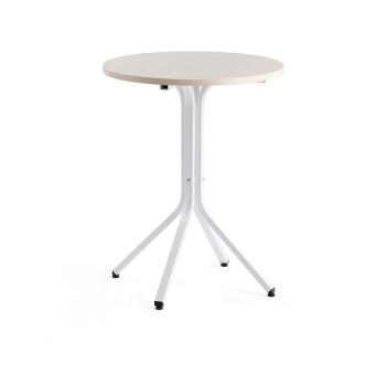 Stôl VARIOUS, Ø700x900 mm, biela, breza obrázok