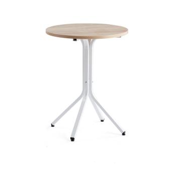 Stôl VARIOUS, Ø700x900 mm, biela, dub obrázok