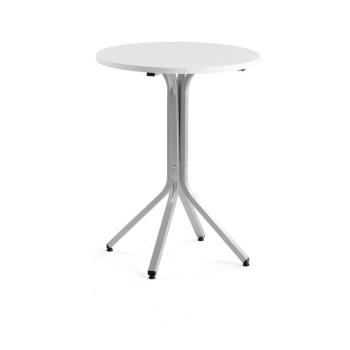 Stôl VARIOUS, Ø700x900 mm, strieborná, biela obrázok
