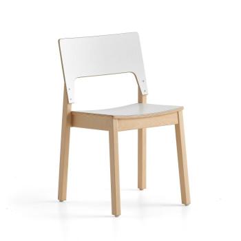 Stolička LOVE, H 450 mm, biely laminát obrázok