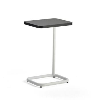 Stolík na notebook STANDBY, 425x350x647 mm, biely rám, čierna doska obrázok