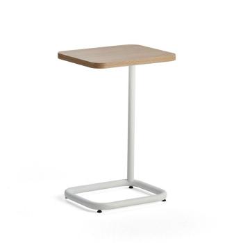 Stolík na notebook STANDBY, 425x350x647 mm, biely rám, dubová doska obrázok