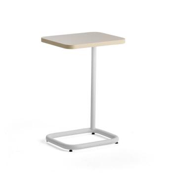 Stolík na notebook STANDBY, 425x350x647 mm, biely rám, šedobéžová doska obrázok
