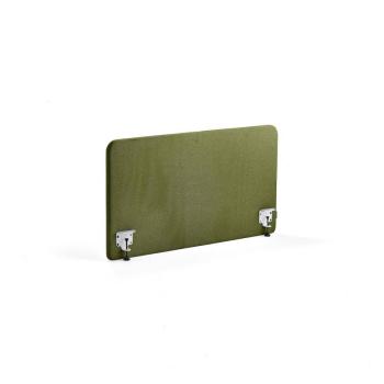 Stolový paraván ZONE, biele svorky, 1200x650x36 mm, látka Hush, forest green obrázok