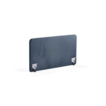 Stolový paraván ZONE, biele svorky, 1200x650x36 mm, látka Hush, navy blue obrázok