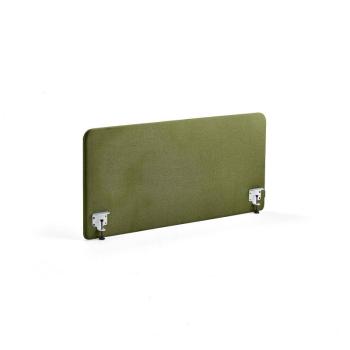 Stolový paraván ZONE, biele svorky, 1400x650x36 mm, látka Hush, forest green obrázok