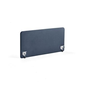 Stolový paraván ZONE, biele svorky, 1400x650x36 mm, látka Hush, navy blue obrázok