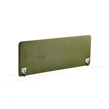 Stolový paraván ZONE, biele svorky, 1800x650x36 mm, látka Hush, forest green obrázok