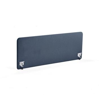 Stolový paraván ZONE, biele svorky, 1800x650x36 mm, látka Hush, navy blue obrázok