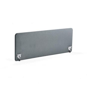 Stolový paraván ZONE, biele svorky, 1800x650x36 mm, látka Rivet, modrošedá obrázok