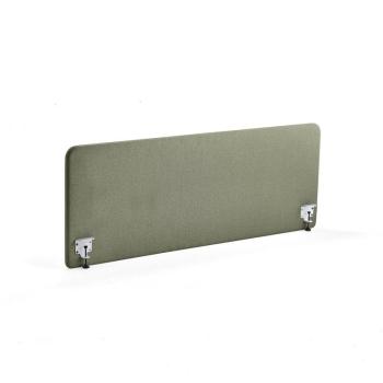Stolový paraván ZONE, biele svorky, 1800x650x36 mm, látka Rivet, zelenomodrá obrázok