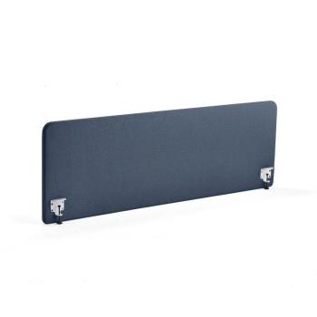 Stolový paraván ZONE, biele svorky, 2000x650x36 mm, látka Hush, navy blue obrázok