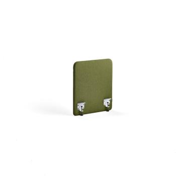 Stolový paraván ZONE, biele svorky, 600x650x36 mm, látka Hush, forest green obrázok