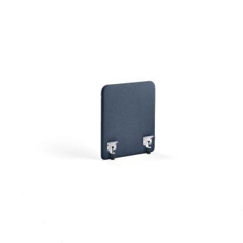 Stolový paraván ZONE, biele svorky, 600x650x36 mm, látka Hush, navy blue obrázok