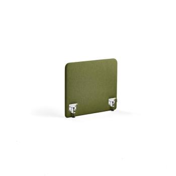 Stolový paraván ZONE, biele svorky, 800x650x36 mm, látka Hush, forest green obrázok