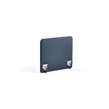 Stolový paraván ZONE, biele svorky, 800x650x36 mm, látka Hush, navy blue obrázok