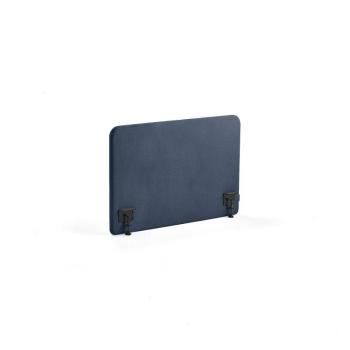 Stolový paraván ZONE, čierne svorky, 1000x650x36 mm, látka Hush, navy blue obrázok