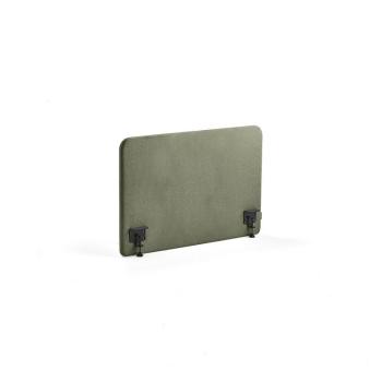 Stolový paraván ZONE, čierne svorky, 1000x650x36 mm, látka Rivet, zelenomodrá obrázok