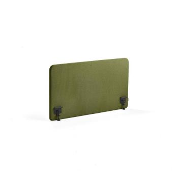 Stolový paraván ZONE, čierne svorky, 1200x650x36 mm, látka Hush, forest green obrázok