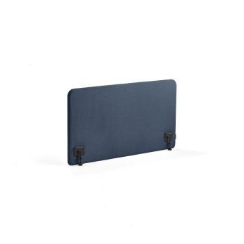 Stolový paraván ZONE, čierne svorky, 1200x650x36 mm, látka Hush, navy blue obrázok
